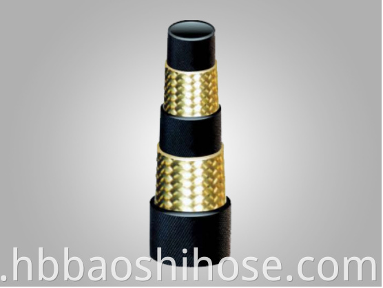 High Pressure Two Steel Wire Braided Reinforcements Rubber Hose 